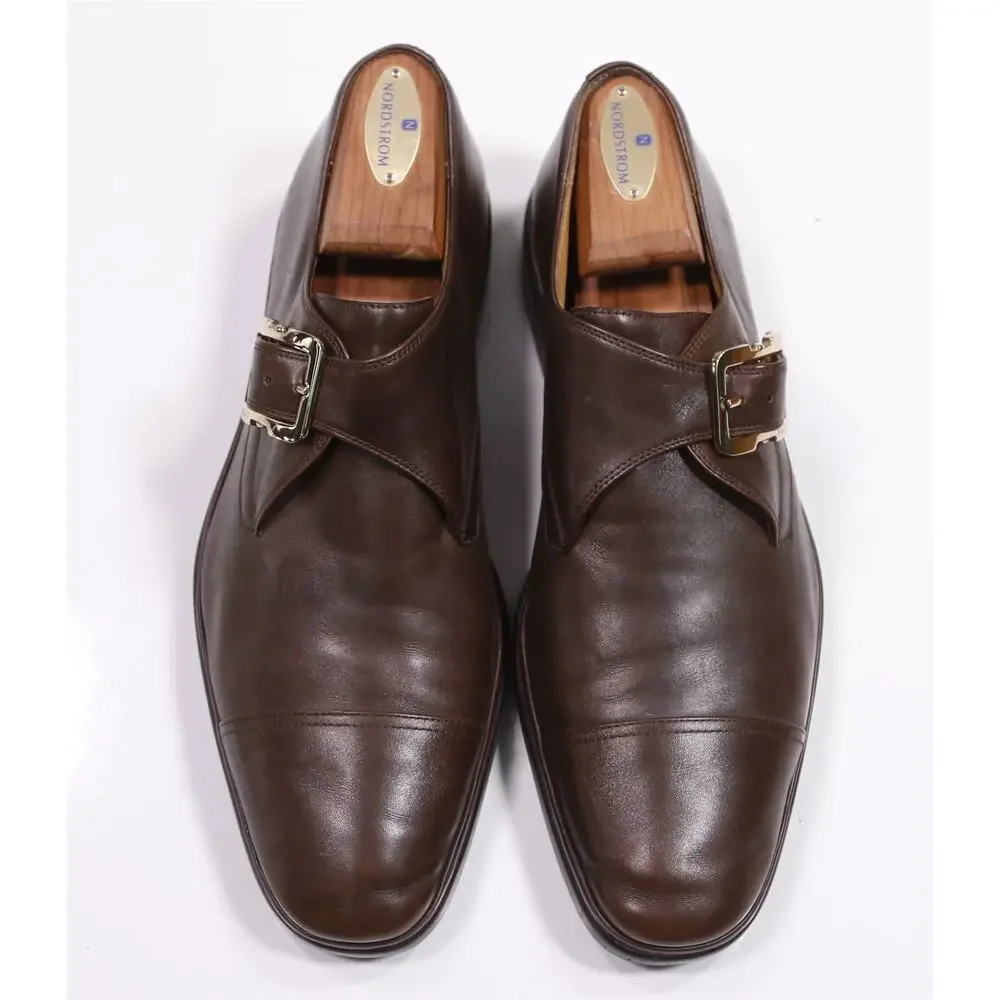 Bally Dolardo Brown Single Buckle Dress Loafers Mens US 7 D